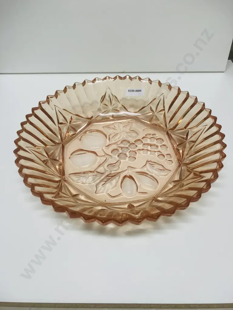 Vintage Federal Glass Pink Depression Glass Pioneer Fruit Bowl Image 1++