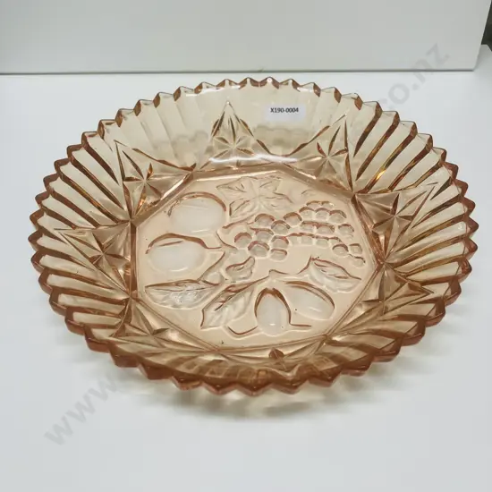 Vintage Federal Glass Pink Depression Glass Pioneer Fruit Bowl
