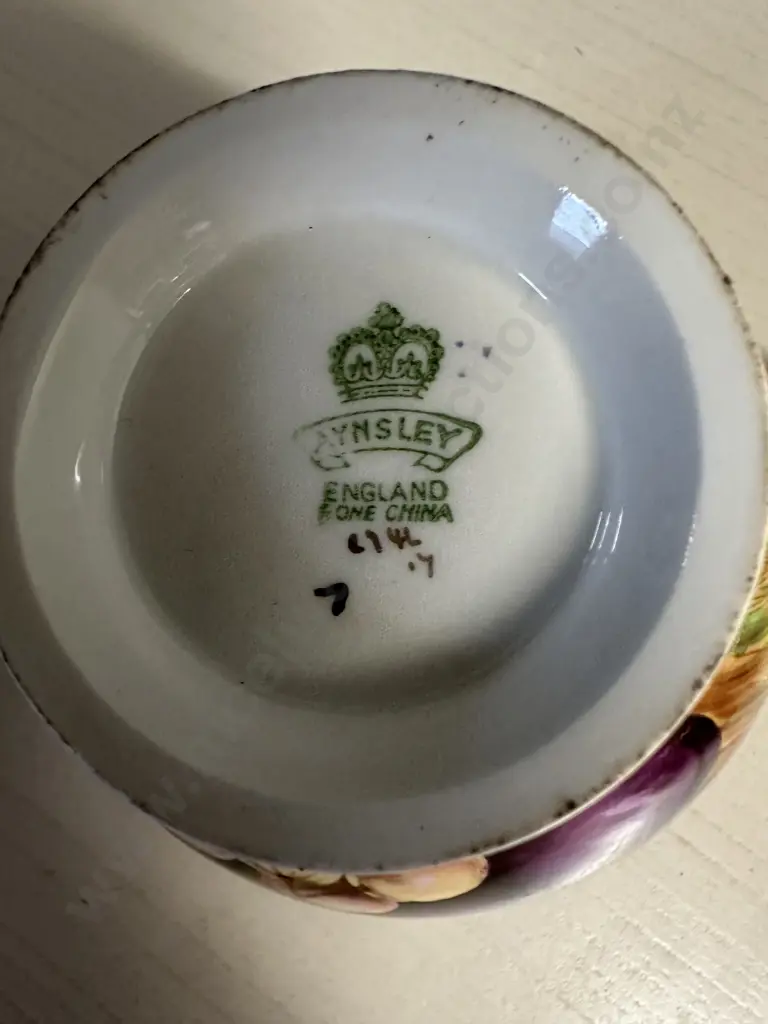 Vintage Aynsley 'Orchard Fruit' Trio Image 1++