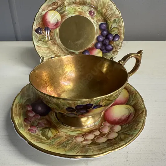 Vintage Aynsley 'Orchard Fruit' Trio