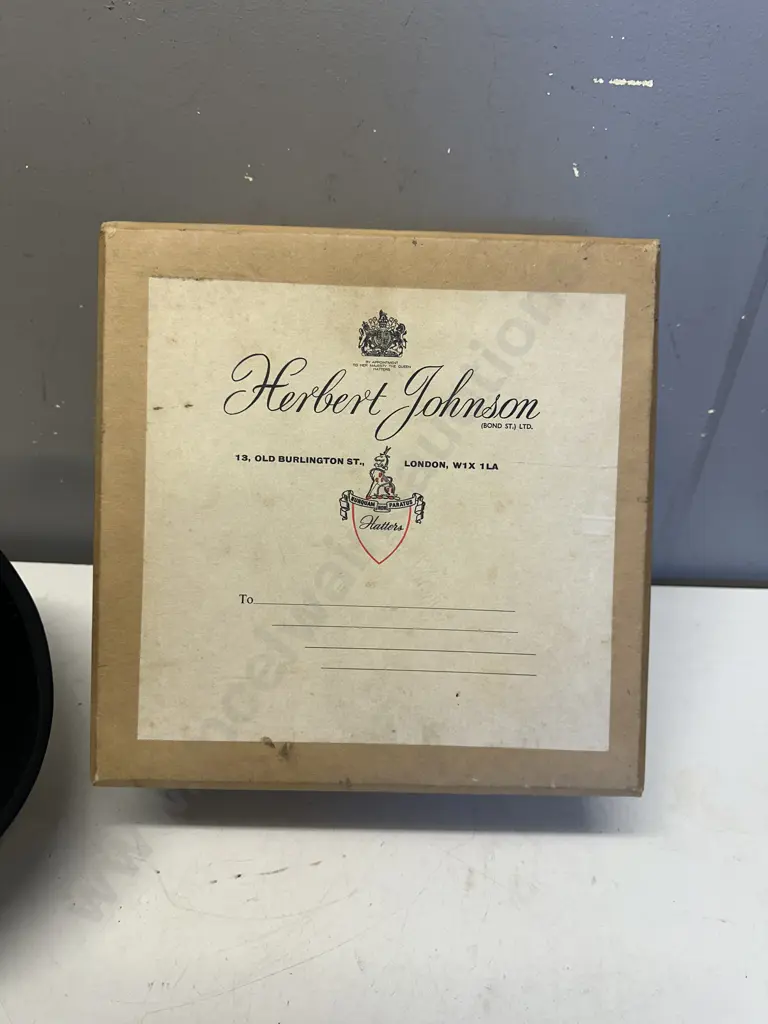 Herbert Johnson Black Bowler Hat In Original Box Image 1++