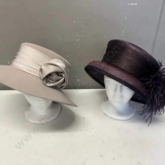 Jacques Vert & Austin Reed Womens Formal Hats Salmon Pink & Purple