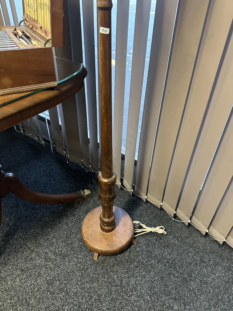 Antique Mahogany Standard Lamp with shade Image 1++