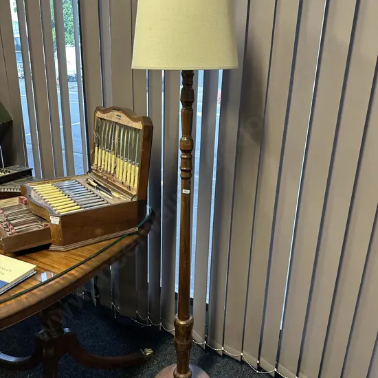 Antique Mahogany Standard Lamp with shade