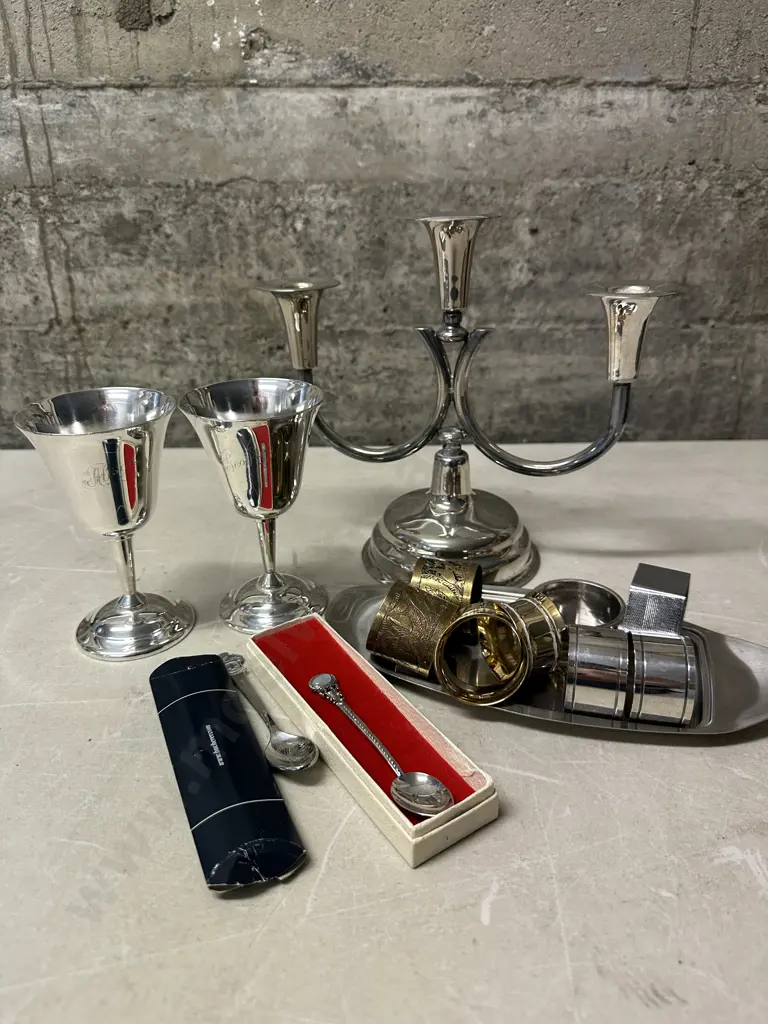 Assorted Silverware, Brassware Etc Image 1++