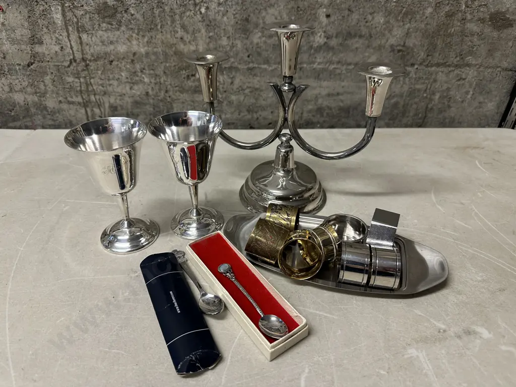 Assorted Silverware, Brassware Etc Image 1++