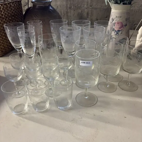 Large Assortment of fine crystal glassware etc