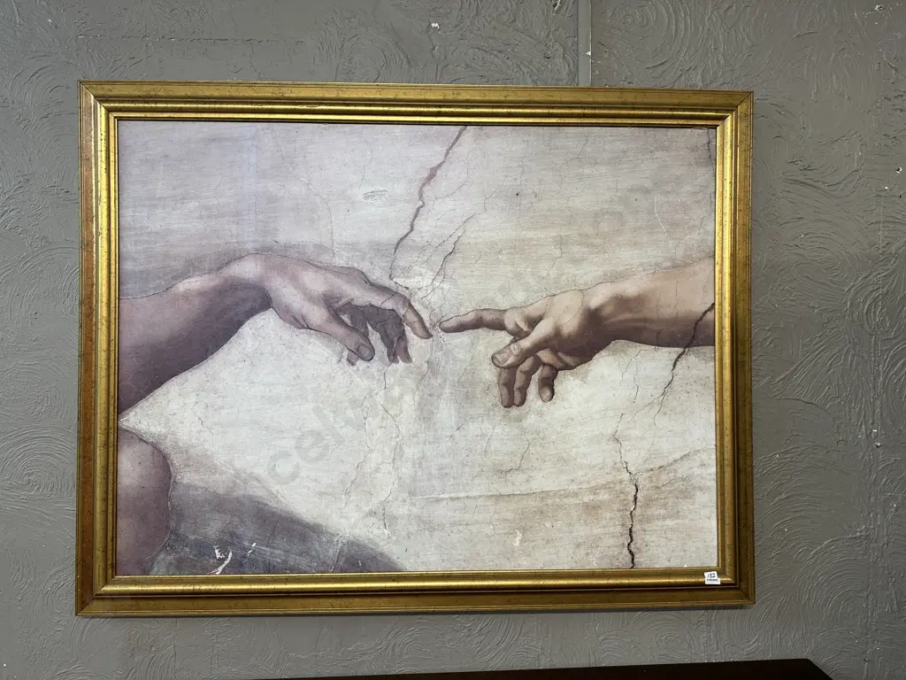 Large Gilt Framed Print of Healing Hands 137 x 106cm Image 1++