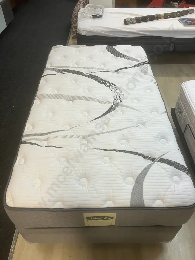 Waikato Bedding Natural Rest King Single Mattress & Base Image 1++