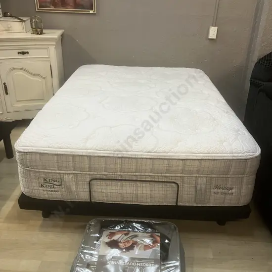 A.H. Beard Renew Double Adjustable Bed Base Beard King Koil Mattress, Remote Control, Manual