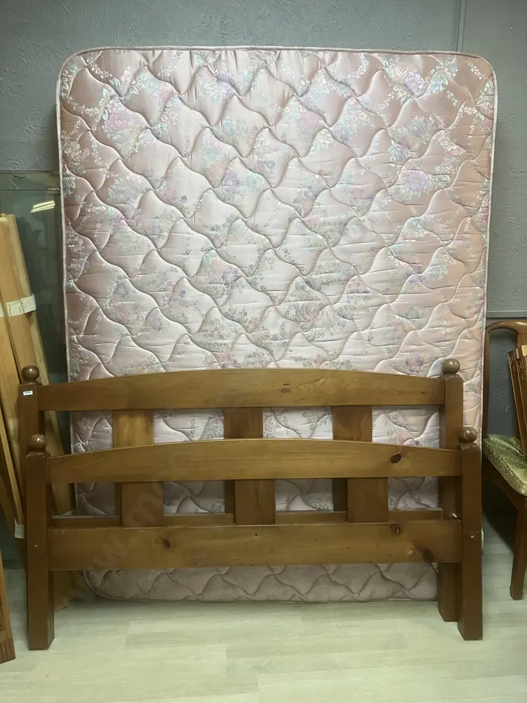Queen Size Wooden Slat Bed With Sleepyhead Regency Five Star Mattress Image 1++
