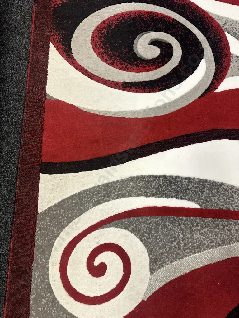Signature Rugs Urban Plus Collection Floor Rug Red/Black/Grey 160x230cm.  Image 1++