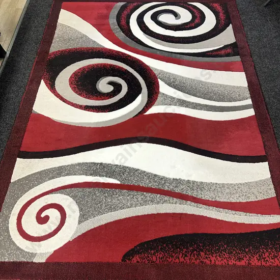 Signature Rugs Urban Plus Collection Floor Rug Red/Black/Grey 160x230cm. 