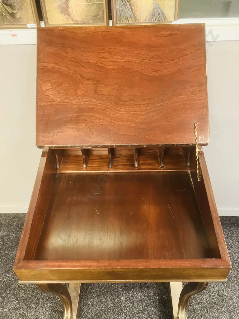 Victorian Style Davenport Writing Desk, 4 Drawer RHS. H65 W57 D57cm Image 1++