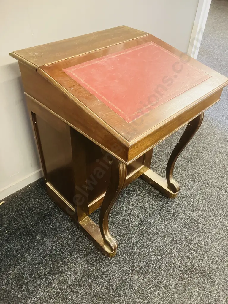 Victorian Style Davenport Writing Desk, 4 Drawer RHS. H65 W57 D57cm Image 1++