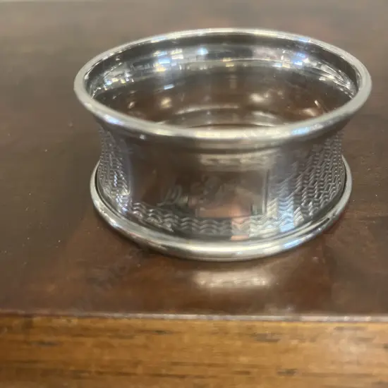 Sterling Silver Napkin Ring Hallmarked William Adams Ltd Birmingham 1952 (8 Grams)