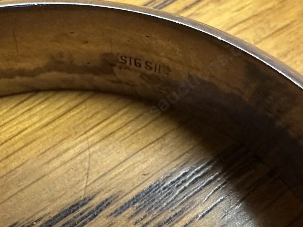 Stamped Sterling Silver Bangle  Image 1++
