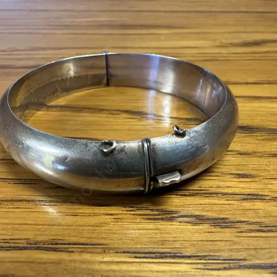 Stamped Sterling Silver Bangle 
