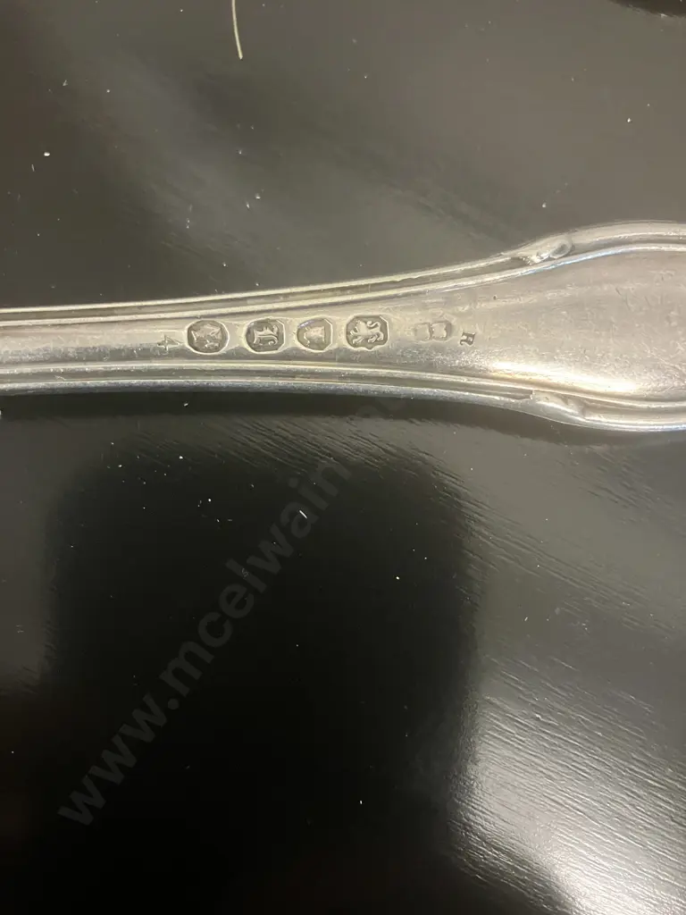 Pair of Rare Elizabeth Eaton Victorian Silver Tablespoons Hallmarked City of London 1846 (206 Grams) Image 1++