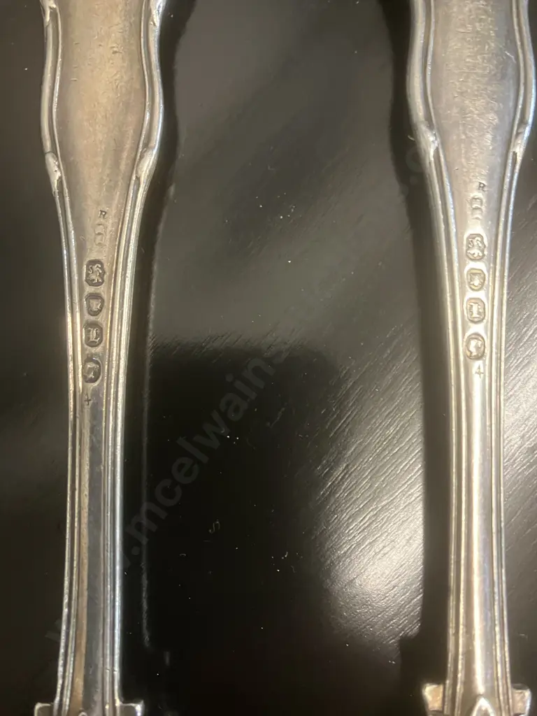 Pair of Rare Elizabeth Eaton Victorian Silver Tablespoons Hallmarked City of London 1846 (206 Grams) Image 1++