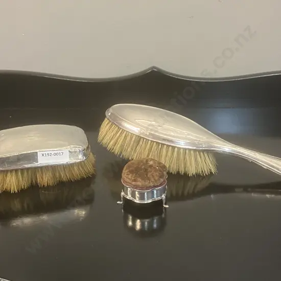 Antique Hallmarked Sterling Silver Pin Cushion 1912, Hair Brush 1926, Clothes Brush 1919 - Birmingham