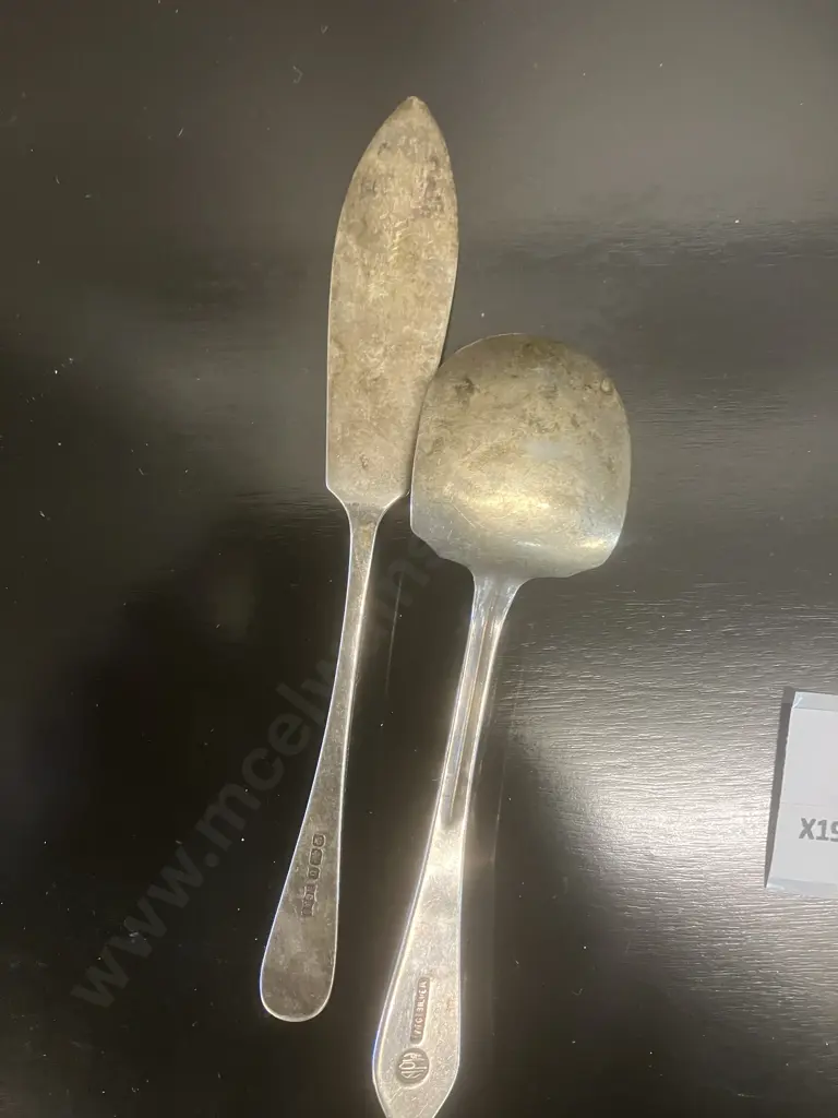 Sterling Silver Childs Fork & Spoon Set Francis Howard Hallmarked 1870 Sheffield. Hallmarked 1913 Knife Etc (70 Grams) Image 1++
