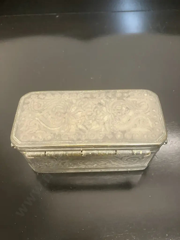 Antique Mindanao Philippines Betel Nut Box, Bronze With Silver Inlay Image 1++