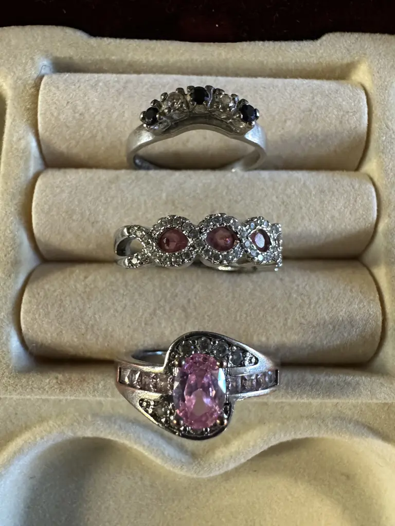 Assorted Sterling Silver Rings x3 Image 1++