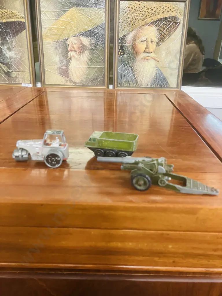 Fun Ho! Aveling Barford Road Roller (1967-1982), DINKY 693 7.2 Howitzer, Matchbox Lesney Alvis Stalwart Image 1++