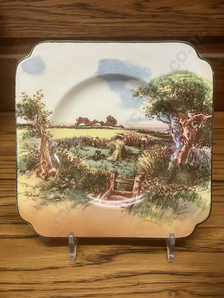 Royal Doulton Rustic England Trio D5694 Seriesware c.1939 Regd Australian Design 16306/7/8 Image 1++