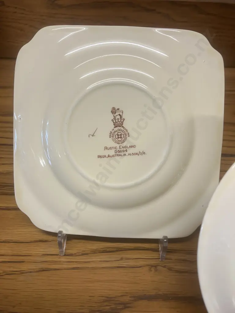 Royal Doulton Rustic England Trio D5694 Seriesware c.1939 Regd Australian Design 16306/7/8 Image 1++