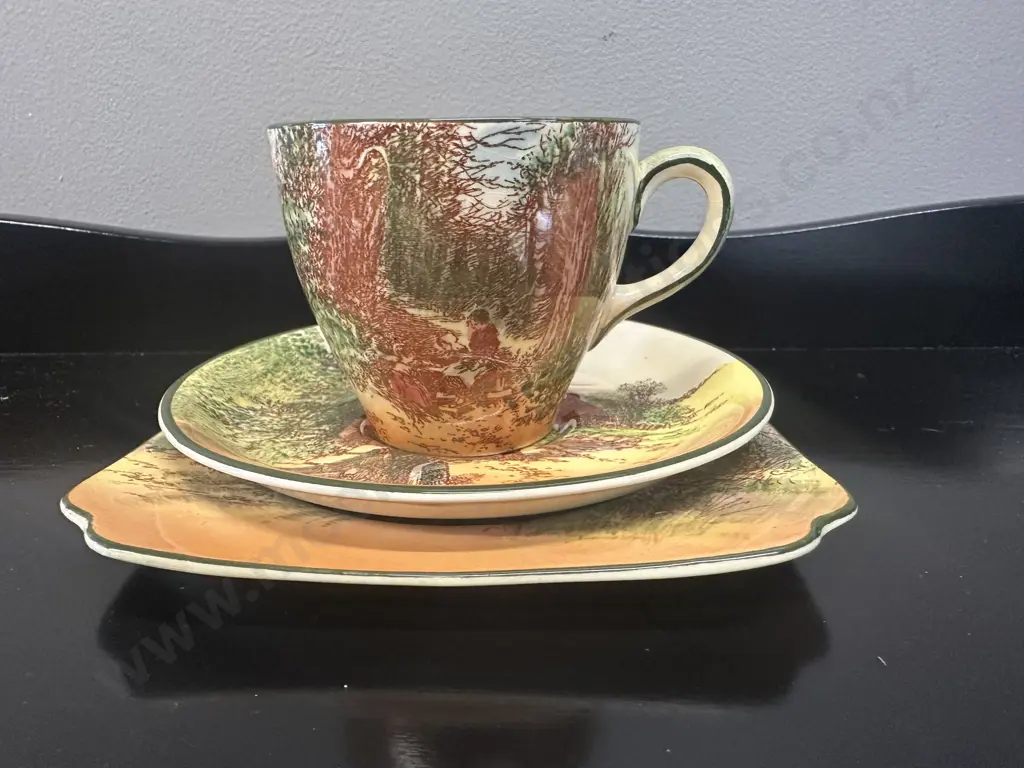 Vintage English Royal Doulton Rustic Trio #D5694 Image 1++