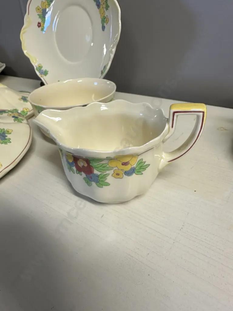 Royal Doulton 'Minden' Cake Plate, Creamer, Bowl (af) & Serving Dish Lids Only x2 Pattern #D5534 Image 1++