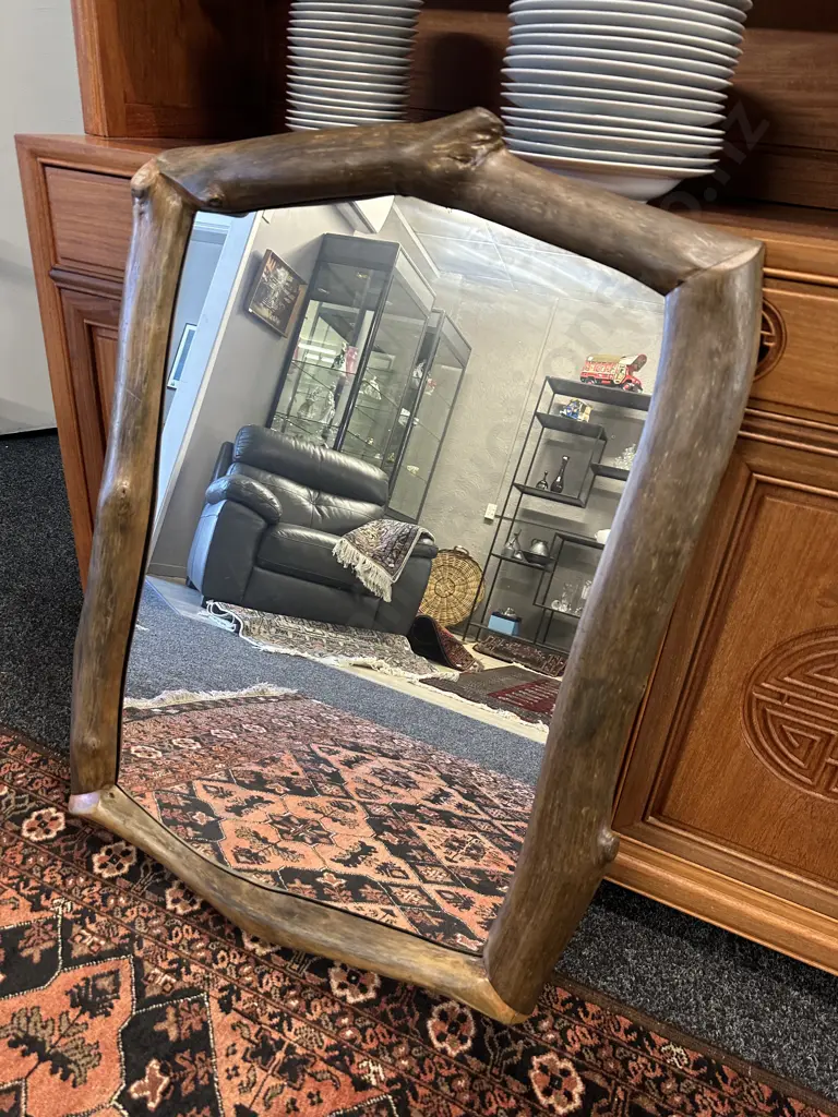 Vintage Timber Framed Mirror 86x65cm. Image 1++