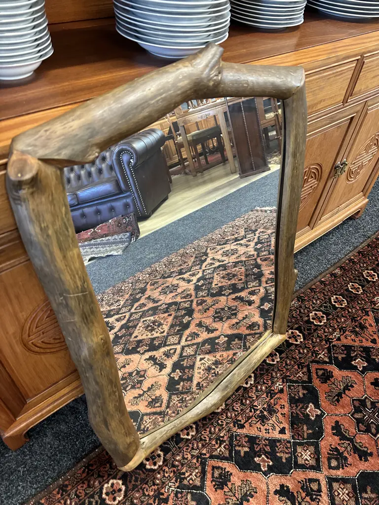 Vintage Timber Framed Mirror 86x65cm. Image 1++