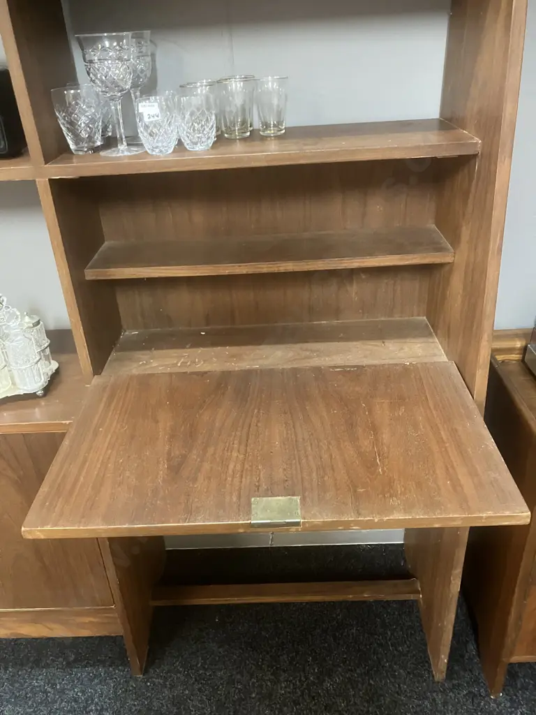 Mid-Century Modern Wall Unit With Keys. H169 W138 D38cm Image 1++