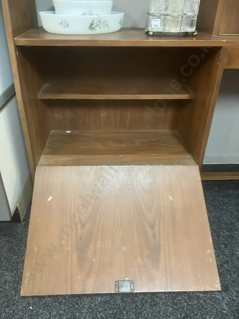 Mid-Century Modern Wall Unit With Keys. H169 W138 D38cm Image 1++