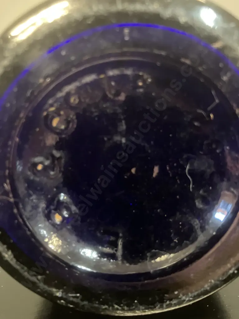 Rare Cobalt Blue Glass Bottle With Applied Double Collar, E B & Co LD -  Breffit and Co., Castleford, 1880 to 1926 Image 1++