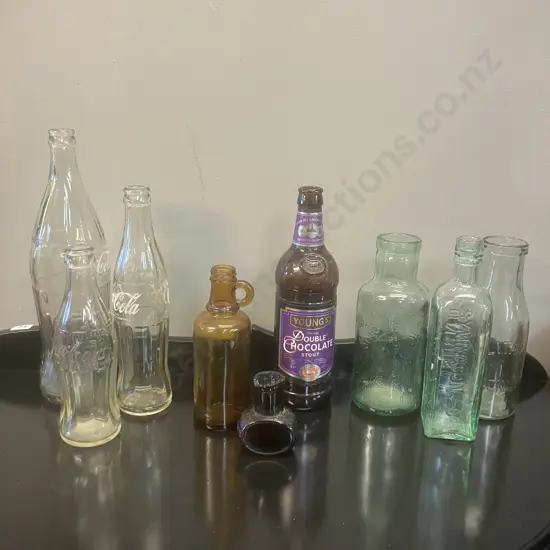 Coca-Cola Bottles, James Hardie Car Polish Bottle, Bovril Jar, Military Pickles Etc