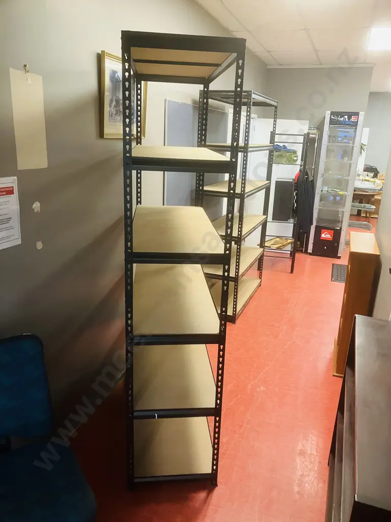 Black Metal 6 Tier Rack. H209 W120 D46cm Image 1++