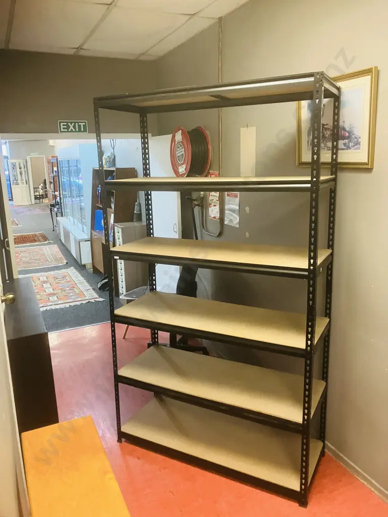 Black Metal 6 Tier Rack. H209 W120 D46cm Image 1++