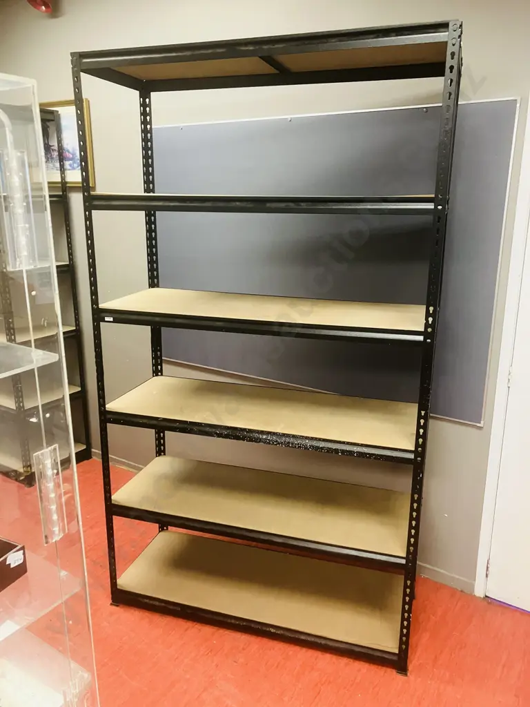 Black Metal 6 Tier Rack. H209 W120 D46cm Image 1++