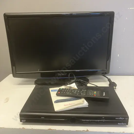 Magnavox 22" TV L22A0 With Remote & DishTV Aerial Box - DVD With Manual