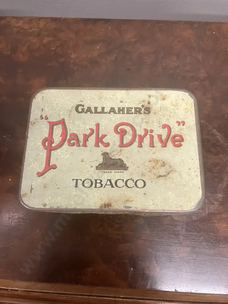 Gallaher's "Park Drive" Tobacco Tin & "Ox Head" Vintage Thermos Image 1++