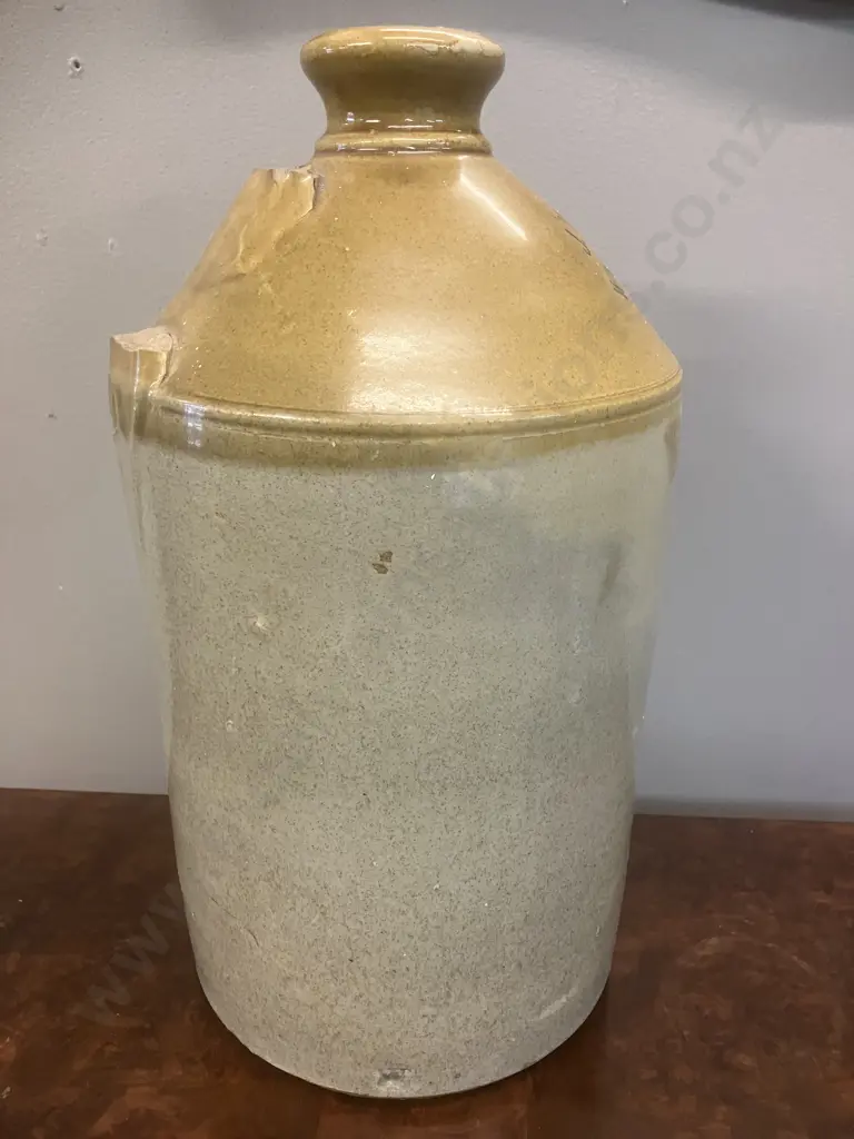 C Carder & Sons Leys Pottery Brierley Hill Stoneware Flagon J.W. Alcock & Co Birminghan (Damaged Handle) Image 1++