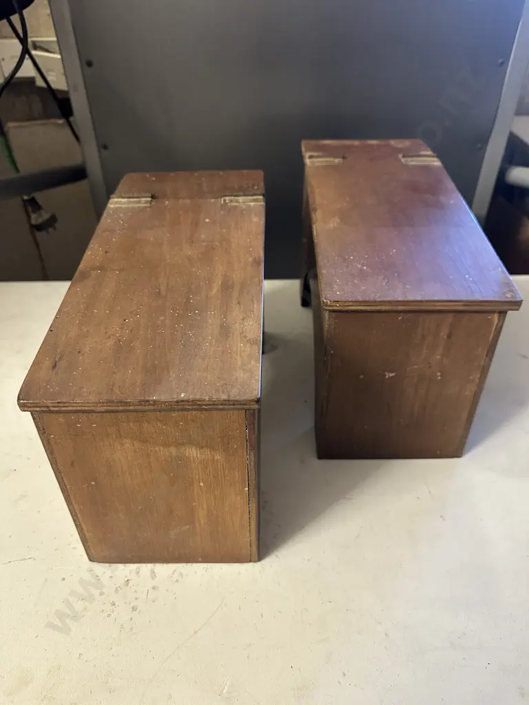 Vintage Wooden Shoe Shine Boxes x2 Image 1++