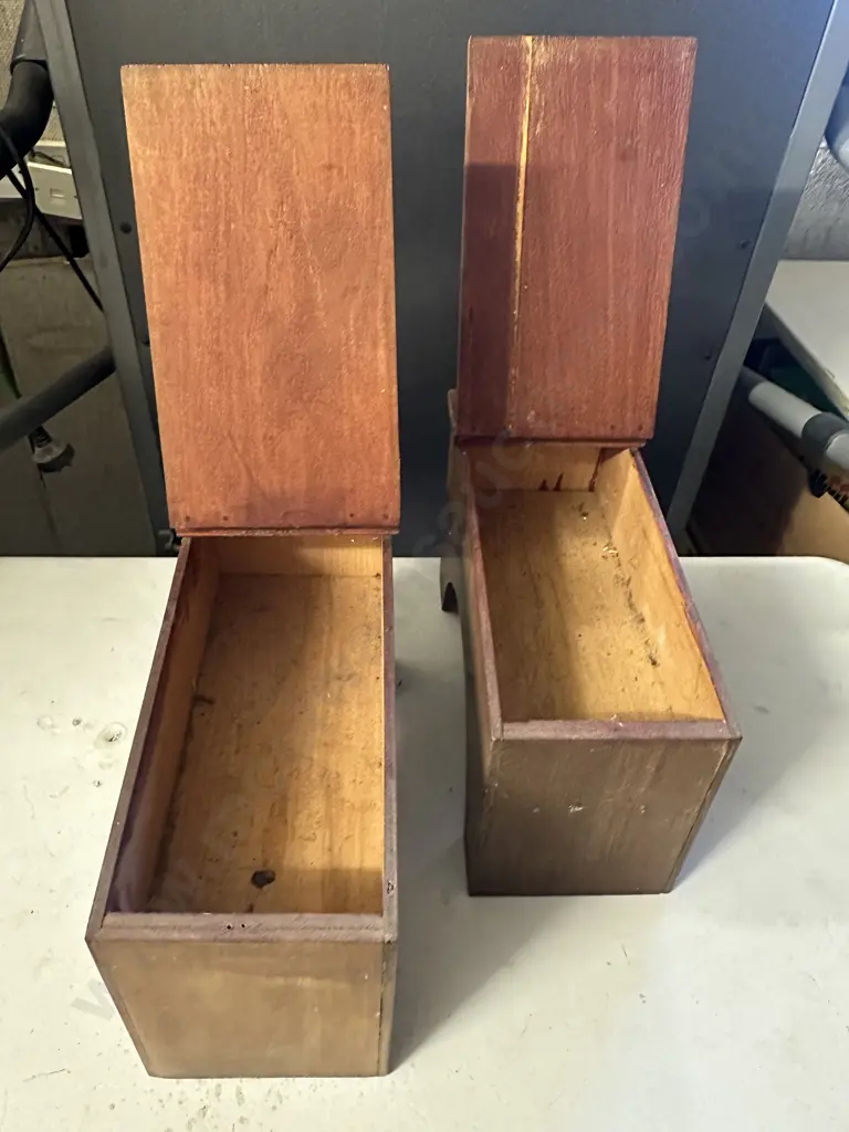 Vintage Wooden Shoe Shine Boxes x2 Image 1++
