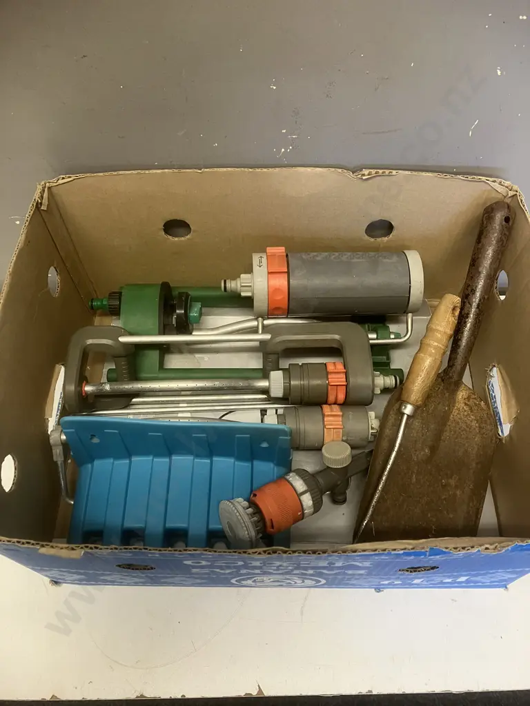 Box Lot Garden Sprinklers, Hose Hanger Etc Image 1++