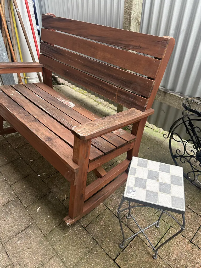 Wooden Outdoor Rocking Two Seater Image 1++