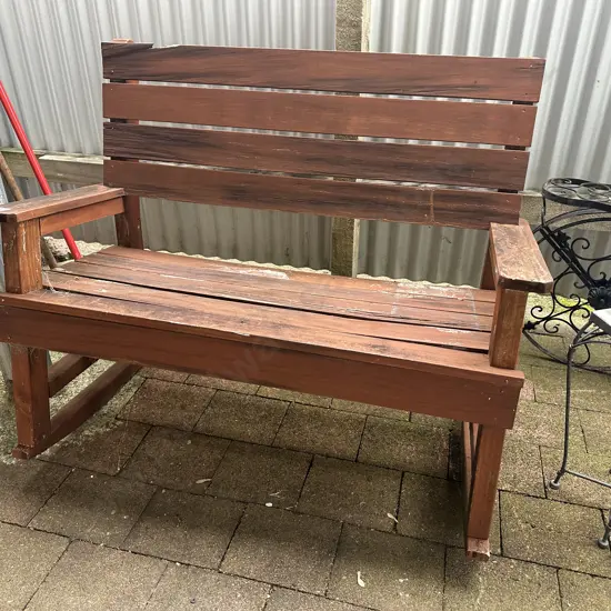 Wooden Outdoor Rocking Two Seater